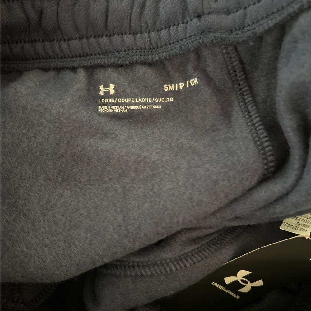 Under Armour Womens Small Sweatpants Joggers Navy Blue Loose Pull On Soft Comfy - Picture 10 of 11